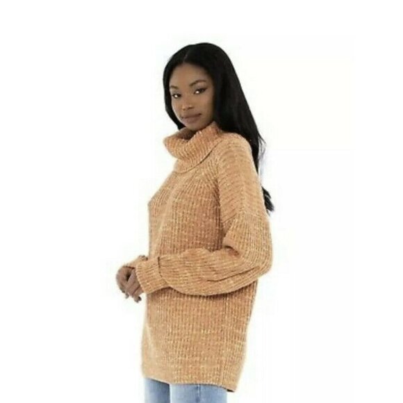 Free People Leo Petal Combo Knit Turtleneck Top Tunic Sweater NWT Size XS $168 - Picture 8 of 8